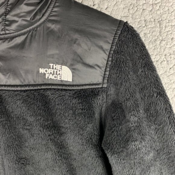 The North Face Women's Jacket Black Fleece Pullover Full Zip Up Pockets Size S - Picture 2 of 16